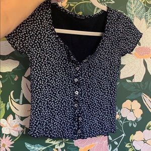 NWOT brandy floral zelly top